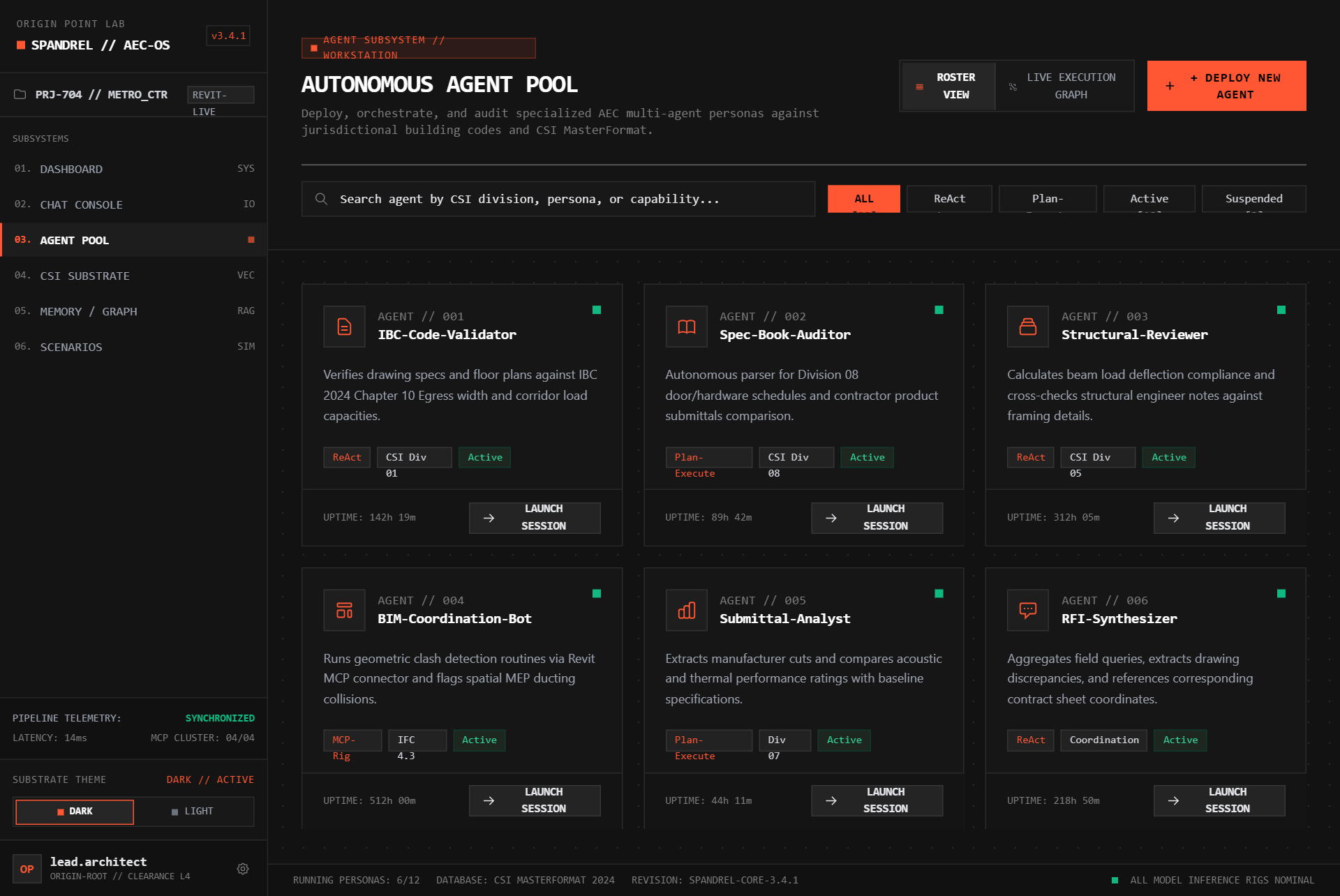 Spandrel agent pool — local inference fleet status and air-gap indicators